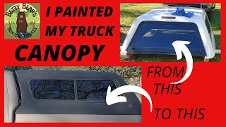 DIY I PAINTED MY TRUCK CANOPY [upl. by Aitret566]