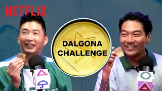 Phil Yu amp Dumbfoundead Try the Dalgona Challenge  Squid Game The Official Podcast  Netflix [upl. by Tandi824]