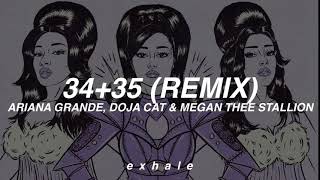 Ariana Grande  34  35 Remix feat Meghan Thee Stallion amp Doja Cat Traducido al español [upl. by Annamarie]