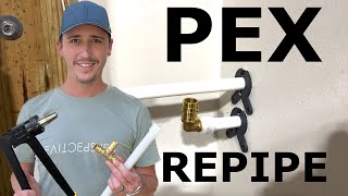 How to Replumb a Whole House with PEX Pipe Through the Attic  DIY Repipe Project to Replace Copper [upl. by Kwei]