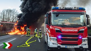 Bus auf der A40 bei Bochum in Vollbrand [upl. by Boorer]