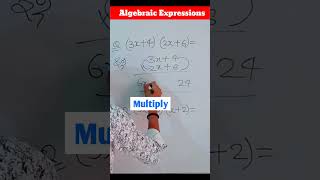 Multiplication of algebraic expression  Algebraic expression class 8  Algebraic expressionshorts [upl. by Kcirdnekel496]