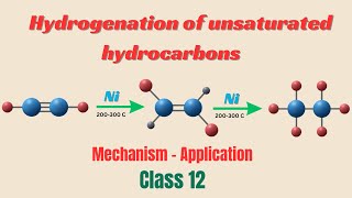 Hydrogenation of unsaturated hydrocarbons class 12  Mechanism of Hydrogenation  Urdu amp hindi [upl. by Jeremy]