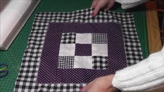 Patchwork  Kissenhülle mit Reißverschluss nähen Kissen selbst gestalten Poszewka na poduszke DIY [upl. by Ahsennod856]