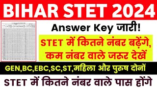 Bihar STET Answer Key 2024  Bihar STET Result 2024 Update  BSTET Answer key News  BSTET Result [upl. by Whitehurst]