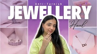 Affordable ANTITARNISH Jewellery Haul  Everyday wear Trendy Chokers EarringsBracelets amp Rings [upl. by Aeuhsoj762]