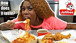 SOUTHERN AMERICAN TRYING JOLLIBEE FOR THE FIRST TIME  MUKBANG  EATING SHOW [upl. by Ecined]