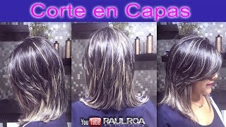 corte en capas cortas RAUL ROA ESTILISTA [upl. by Mazurek589]