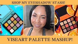 Using my Viseart Eyeshadow Palettes PALETTE MASHUP WITH LOC MAIDEN [upl. by Bounds]