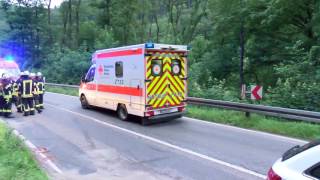 Unfall auf L535 Sechs Personen schwer verletzt [upl. by Holey]