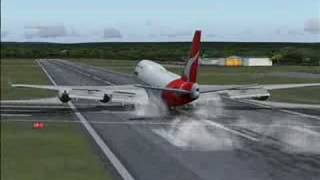 747400 Qantas landing at Nadi Fiji [upl. by Myrna133]