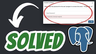Connection timeout expired PostgreSQL PgAdmin 4 SOLVED [upl. by Funk]