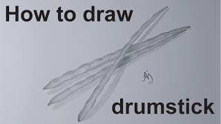 How to Draw a drumstick with Pencil Sketch  Easy StepbyStep Tutorial  sajna drawing [upl. by Silliw679]