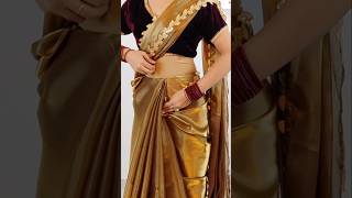 Jimmy choo border saree draping stepsday 25365fashion drapingsaree [upl. by Nedyaj]