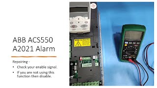 ABB ACS550 Drive A2021 Alarm [upl. by Siwel]