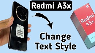 Redmi A3x Font style change kaise kare how to change text style in Redmi how to download font styl [upl. by Aicat]