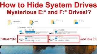 How to Hide System Drives in Windows Mysterious E and F Drives [upl. by Ainavi]