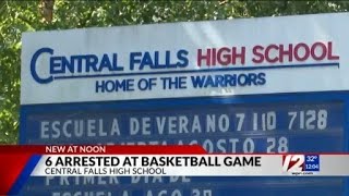 6 arrested after fights at Central Falls High School basketball game [upl. by Ken25]