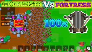 DESTROYING FORTRESS WITH 100 BALLISTA IN LORDZIO MOBILE  BALLISTA ARMY VS FORTRESS [upl. by Joni]