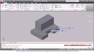 AutoCAD 3D PressPull Command Tutorial  AutoCAD 2010 [upl. by Suicul317]