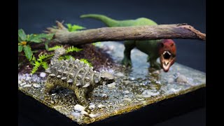 Tyrannosaurus vs Ankylosaurus Diorama [upl. by Lauryn20]