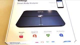 Withings WS50 Wireless Smart Body Analyzer  Unboxing  Setup and Tests [upl. by Yrral670]