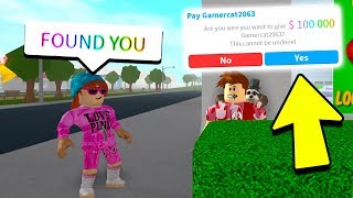 IF YOU FIND ME YOU WIN 100000 Roblox Bloxburg [upl. by Dorisa]