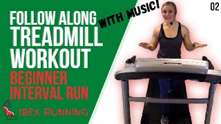 BEGINNER INTERVALS  Treadmill Follow Along  With Music  IBX Running [upl. by Aiyot]