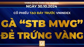 Chứng khoán ngày 30102024  Cổ phiếu tạo đáy trước vnindex  STB MWG đẻ trứng vàng [upl. by Franklyn35]