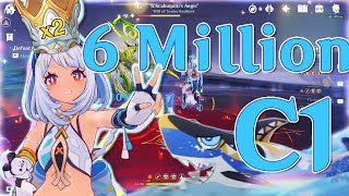 C1 Mualani 6 MILLION DAMAGE NORMAL ATTACK  Genshin Impact genshinimpact natlan mualani [upl. by Garv]