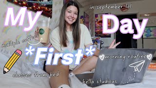 My first day of school 🤓 college vlog [upl. by Darrow133]