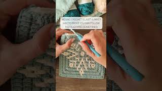 Mosaic crochet proof that I can follow instructions well at least until I lose count 🧶😂 [upl. by Koppel]