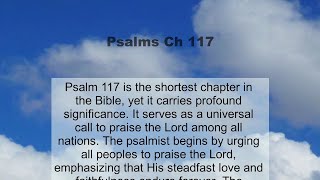 Psalms Chapter 117 summary and read together [upl. by Attezi]