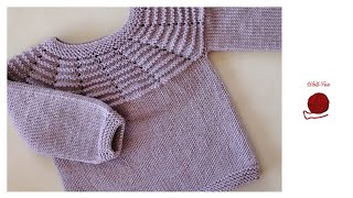 Babypullover stricken Schritt für Schritt andere Größen siehe Infobox [upl. by Cida]