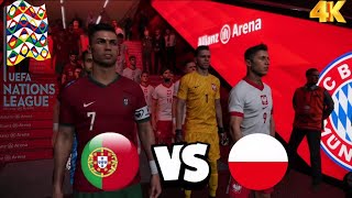 POLAND VS PORTUGAL  C RONALDO VS LEWANDOWSKI  UEFA NATIONS LEAGUE 2425 FULL MATCH eFootball 2025 [upl. by Ynaiffit126]