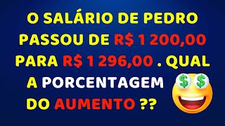 🤔SABE CALCULAR AUMENTO DE SALÁRIO PORCENTAGEM FÁCIL DE ENTENDER [upl. by Adnertal]