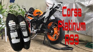 Corsa Platinum R93 15060 17 and 11070 17 tire size on CBR150R ver3 [upl. by Ciapas]