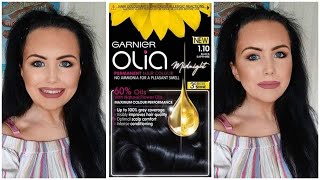 Garnier Olia Hair Dye Review In 110 Black Sapphire August 2021 [upl. by Rolan]