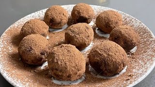 Homemade Almond Chocolate Truffles🍫 Shorts [upl. by Flem]