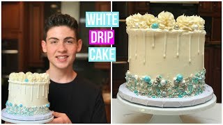 WHITE DRIP CAKE  Baking With Ryan Episode 73 [upl. by Lasko]