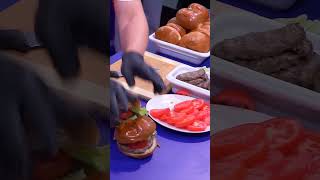 Most burgers assembled in one minute 11🍔 😋by paulius staliorius [upl. by Pedrotti]