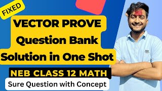 IMPORTANT VECTOR Prove That Question in one shot  Class 12 NEB Mathematics Vector in One Shot [upl. by Micki]