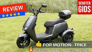 ⭐⭐⭐⭐⭐REVIEW For Motion TRICE 🧑‍🤝‍🧑2pers scooter scootmobiel ✔️2532kmu zonder rijbewijs of helm [upl. by Akirdnwahs745]