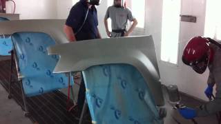 How to spray BASF RM Onyx HD waterborne paint [upl. by Doty]