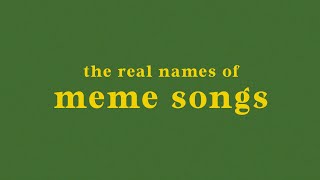 the real names of meme songs  part 1 [upl. by Euqinu299]