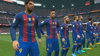 HD FC Barcelone vs Real Madrid  Classico Nouveaux Maillots 2017 PES 2016 CPU vs CPU [upl. by Osswald467]