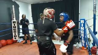 high School wide receiver decides to get some boxing work in today [upl. by Rj]