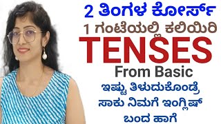 All Tenses in 1 hour  ಇಷ್ಟು ತಿಳಿದುಕೊಂಡರೆ ನಿಮಗೆ ಸುಲಭವಾಗಿ ಇಂಗ್ಲಿಷ್ ಮಾತನಾಡಲು ಬರುತ್ತೆ  ENGLISH GRAMMAR [upl. by Noryk]