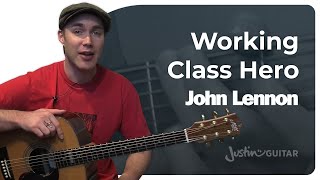 How to play Working Class Hero  John Lennon  Easy Guitar [upl. by Roseann]