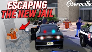 ATTEMPING TO ESCAPE THE NEW JAIL IT WORKED  ROBLOX  Greenville Roleplay [upl. by Yuu]